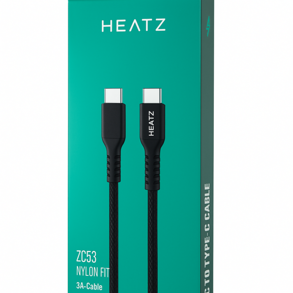 Кабел Heatz Nylon USB-C to USB-C 60W (1m)