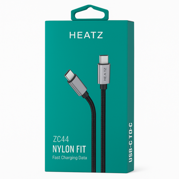 Кабел Heatz Dense Metal USB-C to USB-C 60W (1m)