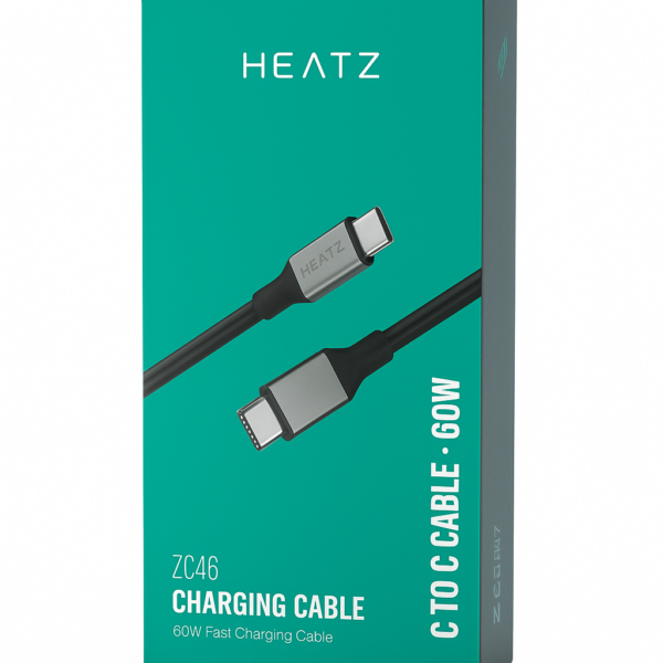 Кабел Heatz Metal USB-C to USB-C 60W (1m)