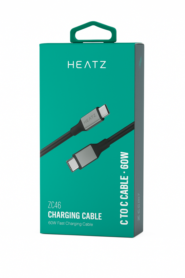 Кабел Heatz Metal USB-C to USB-C 60W (1m)