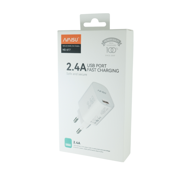 Зарядно NAISU Rapid 220V 2.4A (USB)