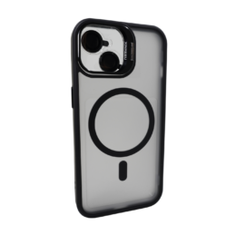 Калъф с поставка Force with Magnetic Ring Black iPhone 16 Pro Max