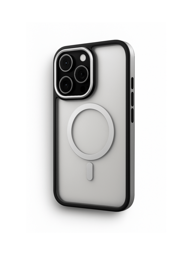 Калъф Blur Case with Magnetic Ring Silver iPhone 15 Pro Max - Image 2