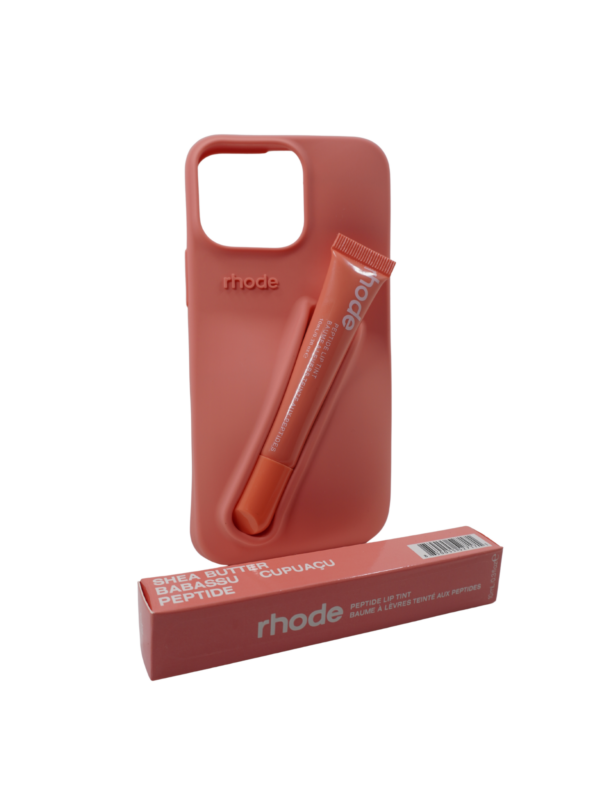 Силиконов калъф за телефон с червило Rhode 14/15 Pro Max Peach - Image 4