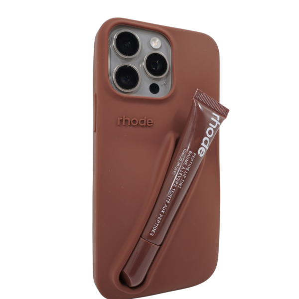 Силиконов калъф за телефон с червило Rhode 14/15 Pro Max Espresso