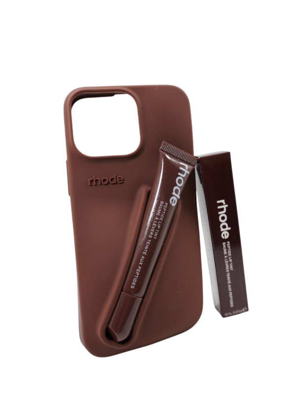 Силиконов калъф за телефон с червило Rhode 16 Pro Max Espresso - Image 4