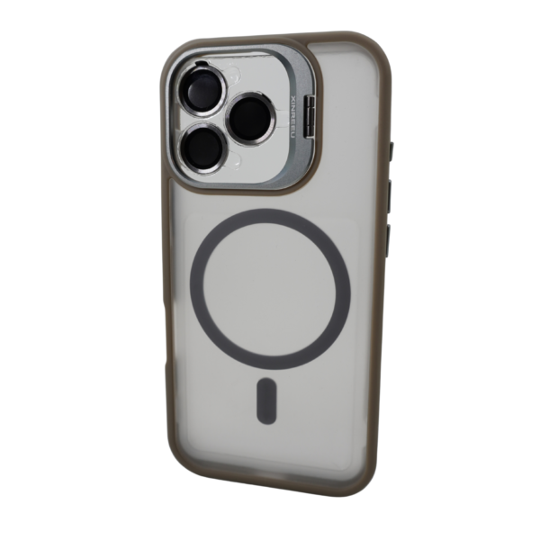 Калъф с поставка Force with Magnetic Ring Natural iPhone 16