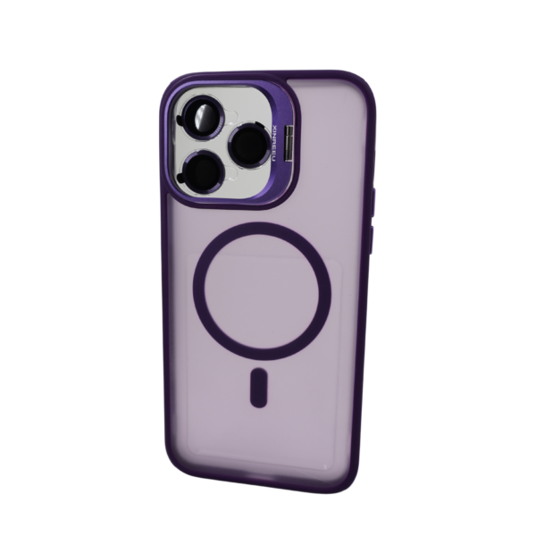 Калъф с поставка Force with Magnetic Ring Purple iPhone 14 Pro
