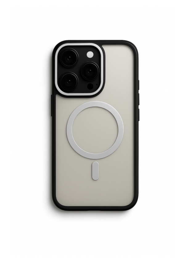 Калъф Blur Case with Magnetic Ring Silver iPhone 15 Pro Max