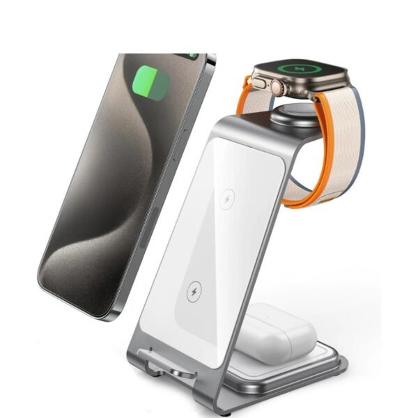 Безжично зарядно AppCase Omni Power 3in1 15W White