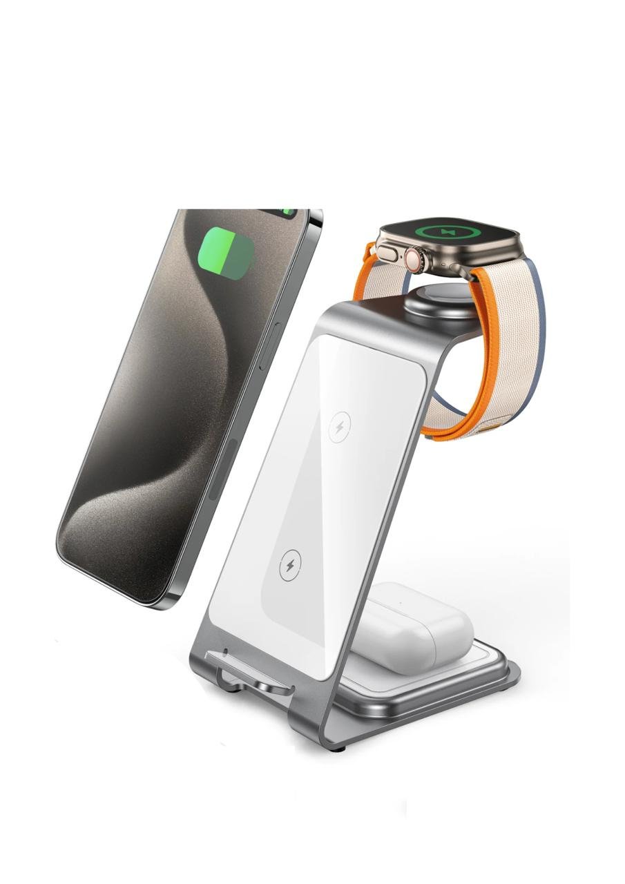 Безжично зарядно AppCase Omni Power 3in1 15W White