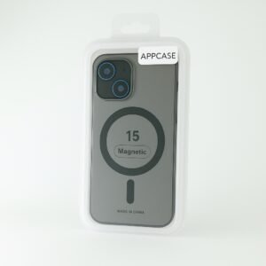 Калъф AppCase Matte Black Transparent Magsafe IPhone 15