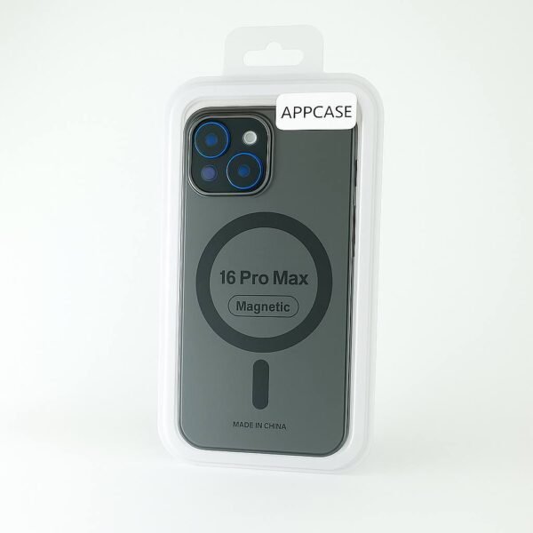 Калъф AppCase Matte Black Transparent Magsafe IPhone 16 Pro Max