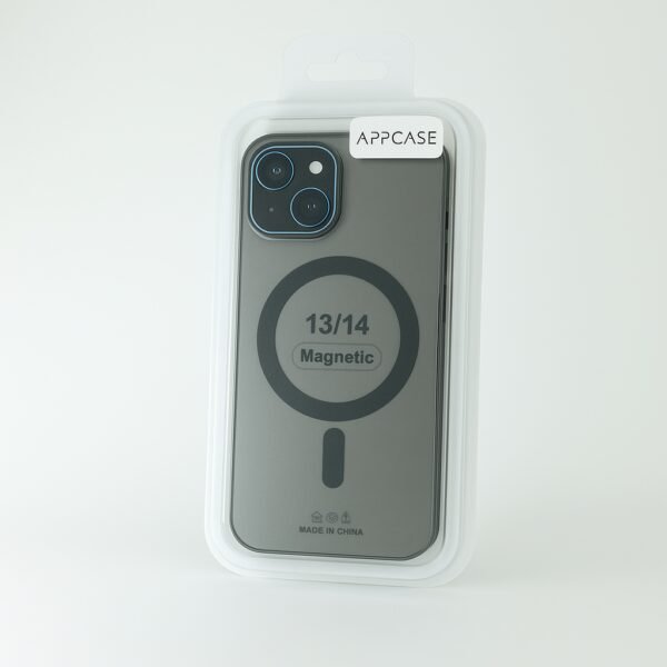 Калъф AppCase Matte Black Transparent Magsafe IPhone 13