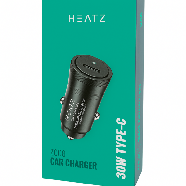 Зарядно за кола Heatz 30W Black (USB-C)