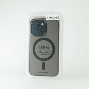 Калъф AppCase Matte Black Transparent Magsafe IPhone 15 Pro