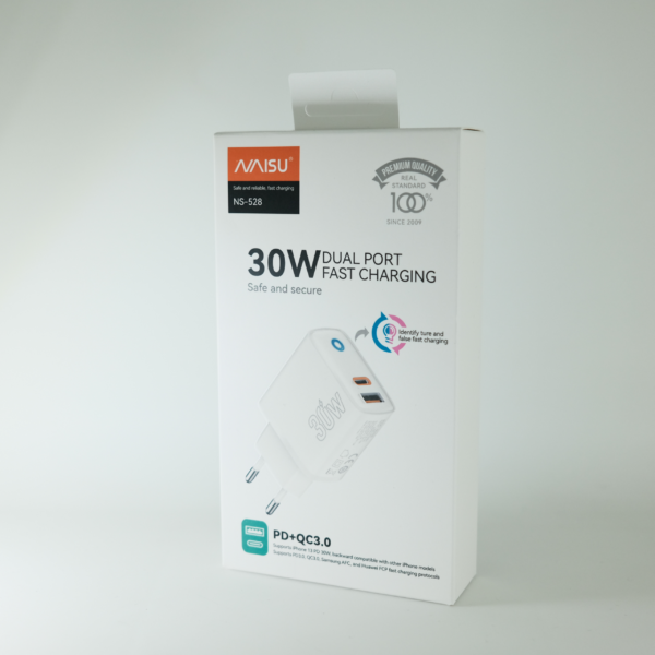 Зарядно NAISU Rapid Indicator30W (TYPE-C +  USB)