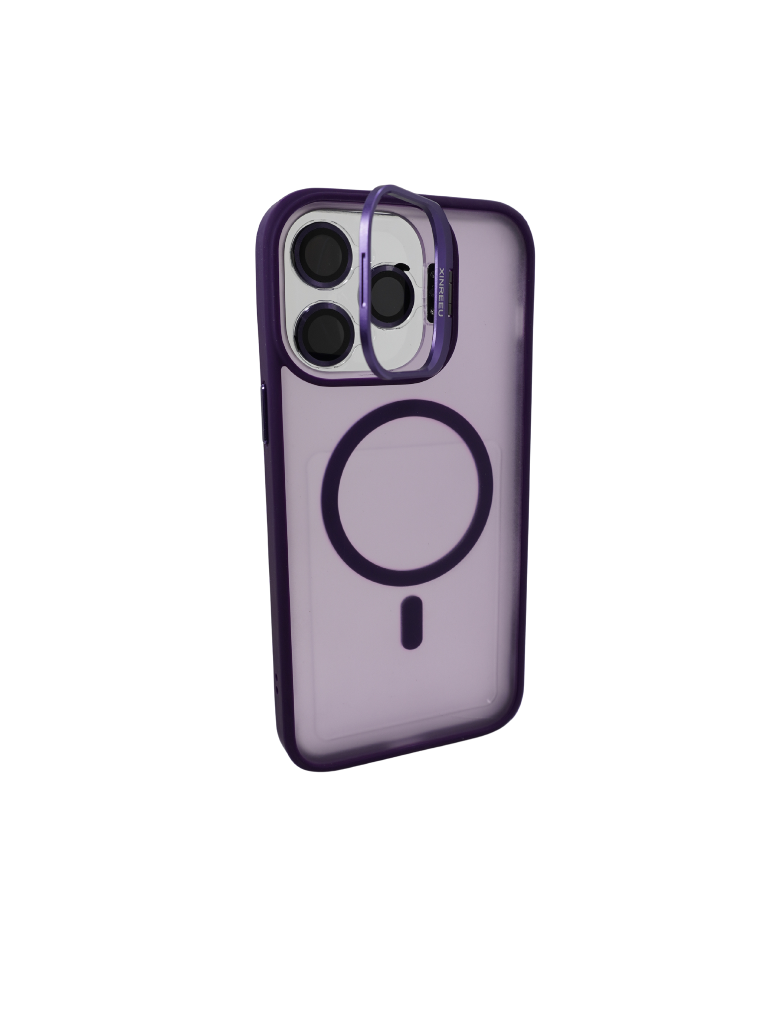 Калъф с поставка Force with Magnetic Ring Purple iPhone 14 Pro - Image 2