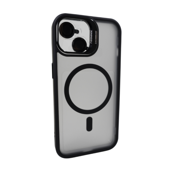 Калъф с поставка Force with Magnetic Ring Black iPhone 15 Pro