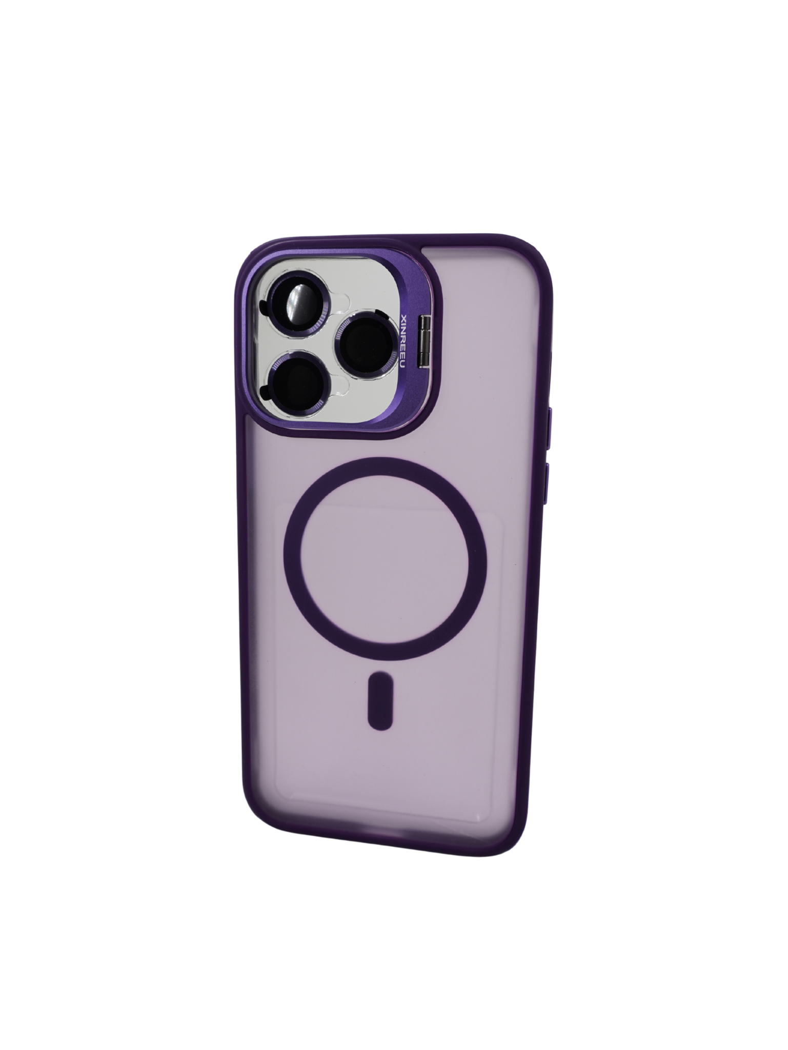 Калъф с поставка Force with Magnetic Ring Purple iPhone 14 Pro