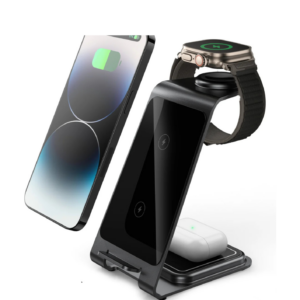 Безжично зарядно AppCase Omni Power 3in1 15W Black