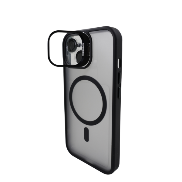 Калъф с поставка Force with Magnetic Ring Black iPhone 15 Pro