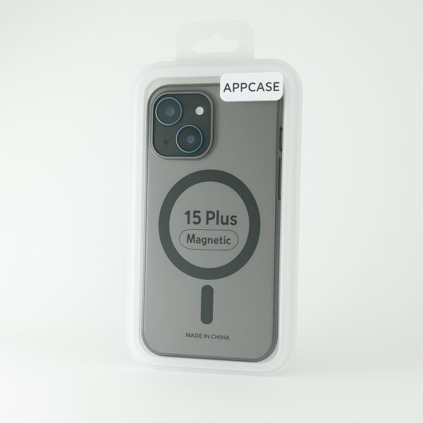 Калъф AppCase Matte Black Transparent Magsafe IPhone 15 Plus