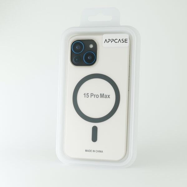 Калъф AppCase Matte Gray Transparent Magsafe IPhone 15 Pro Max