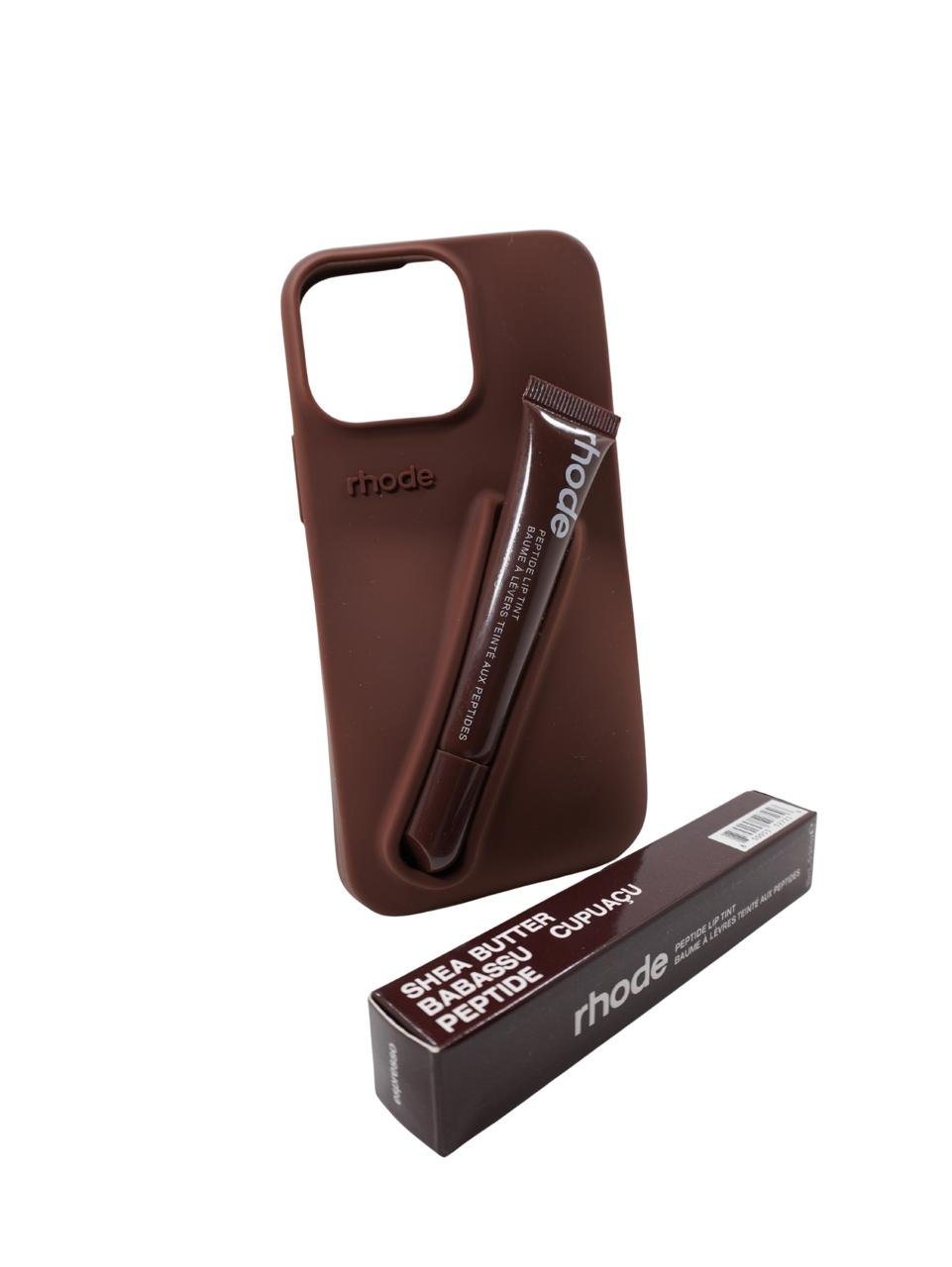 Силиконов калъф за телефон с червило Rhode 14/15 Pro Max Espresso