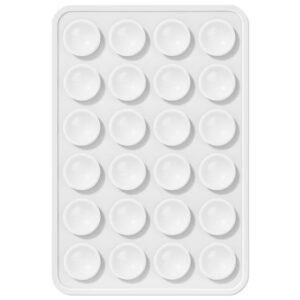 Силиконова залепваща се стойка с вендузи за калъф за телефон White