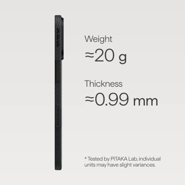 Калъф Pitaka Black/Grey Twill  IPhone 17